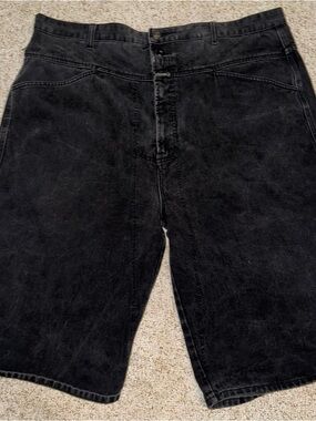 Marithe Francois Girbaud Jabode Denim Shorts Black Y2K Carpenter 42 90s Skater